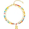Adornia Initial Layered Bracelet In Multi-r