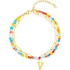 Adornia Initial Layered Bracelet In Letter V