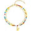 Adornia Initial Layered Bracelet In Letter W