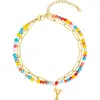 Adornia Initial Layered Bracelet In Multi-y