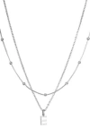 Adornia Initial Pendant Layered Chain Necklace In Silver