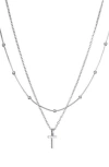 Adornia Initial Pendant Layered Chain Necklace In Silver