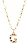 Adornia 14k Gold Plated Funky Initial Paperclip Chain Necklace