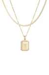 Adornia Initial Tag Pendant Necklace