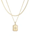Adornia Initial Tag Pendant Necklace