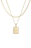 Adornia Initial Tag Pendant Necklace