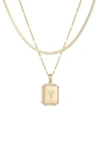 Adornia Initial Tag Pendant Necklace