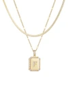 Adornia Initial Tag Pendant Necklace