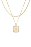 Adornia Initial Tag Pendant Necklace