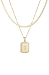 Adornia Initial Tag Pendant Necklace