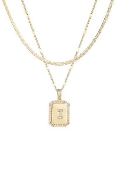 Adornia Initial Tag Pendant Necklace