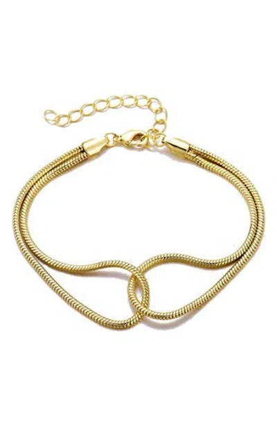 Adornia Interlocking Bracelet In Gold