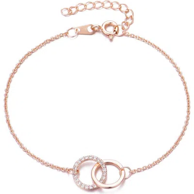 Adornia Interlocking Chain Bracelet In Pink