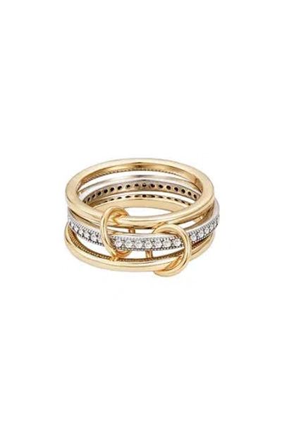 Adornia Interlocking Stacked Cubic Zirconia Rings In Multi