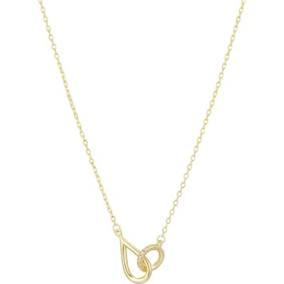 Adornia Interlocking Teardrop Pendant Necklace In Gold