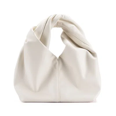 Adornia Ivory Slouchy Twist Bag In White