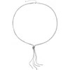 Adornia Knotted Box Chain Lariat Necklace In Metallic