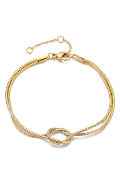 Adornia Knotted Chain Bracelet In Gold