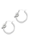 Adornia Knotted Hoop Earrings In Metallic