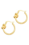 Adornia 14k Plated Knot Hoop Earrings No Color No In Gold