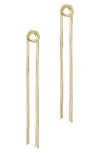 Adornia 14k Plated Slinky Rope Chain Sweeper Earrings
