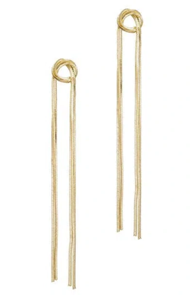 Adornia Knotted Rope Chain Drop Earrings
