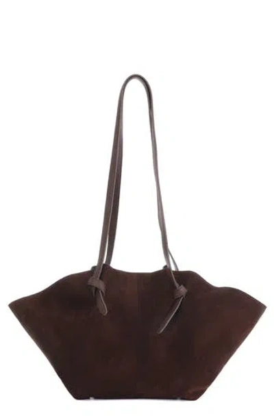 Adornia Large Faux Leather Tote In Brown