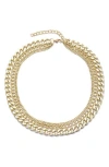 Adornia Layered Chain Necklace In Gold