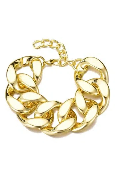 Adornia Lightweight Chunky Chain Bracelet In Gold