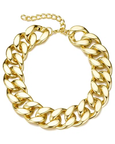 Adornia Gold Plated Lightweight Chunky Curb Chain Necklace