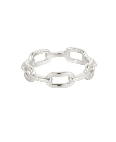 Adornia Link Band Ring In Metallic