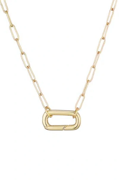 Adornia Gold Plated Lock Pendant Necklace