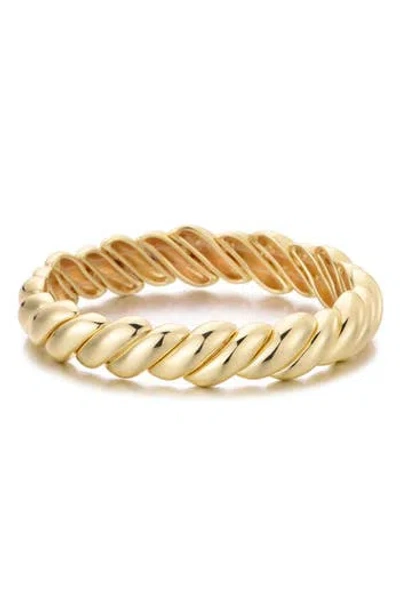 Adornia Macaroni Stretch Chain Bracelet In Gold