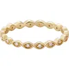 Adornia Gold Cubic Zirconia Marquis Eternity Band Ring