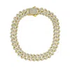 Adornia Men's 10mm Cuban Edge Chain With Cz Gold In Silver