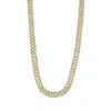 Adornia Men's 22" 10mm Cuban Edge Chain With Cz Gold In Silver