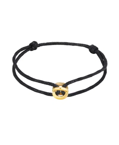 Adornia Men's Gold-tone Stainless Steel Infinity Bracelet In Black