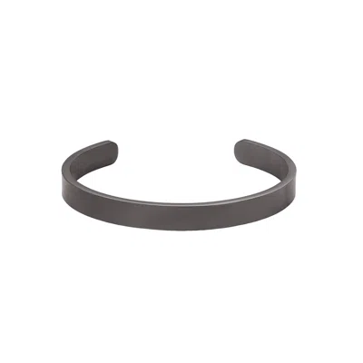 Adornia Men's Tarnish Resistant Black Stainless Steel Cuff