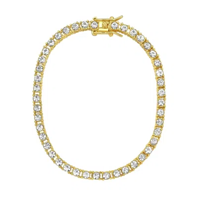Adornia Men's Tennis Bracelet Gold