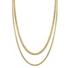 Adornia Men's Water Resistant Curb Chain Set Gold In Gold