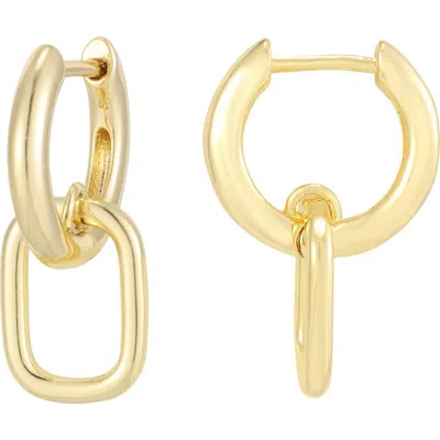 Adornia Mini Link Drop Huggie Hoop Earrings In Gold