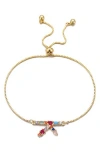 Adornia Mixed Crystal Initial Chain Bracelet