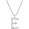 Adornia Mixed Crystal Initial Pendant Necklace In Silver