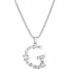 Adornia Mixed Crystal Initial Pendant Necklace In Silver