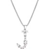 Adornia Mixed Crystal Initial Pendant Necklace In Silver