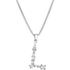 Adornia Mixed Crystal Initial Pendant Necklace In Silver