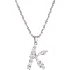 Adornia Mixed Crystal Initial Pendant Necklace In Silver