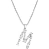 Adornia Mixed Crystal Initial Pendant Necklace In Silver