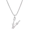 Adornia Mixed Crystal Initial Pendant Necklace In Silver
