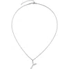 Adornia Mixed Crystal Initial Pendant Necklace In Silver